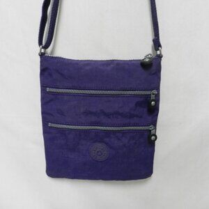 Kipling Keiko purple Crossbody Bag Purse small Purple zip top adjustable